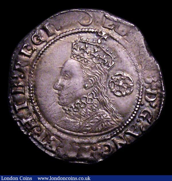 Sixpence 1600 Elizabeth I 6th issue mint mark 0 crowned bust left with rose behind S2578B B&C bust 6C EF with shield and portrait very sharp some weakness of legend in places and the edge a little irregular, rare pleasing and desirable : Hammered Coins : Auction 151 : Lot 2129