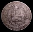 London Coins : A151 : Lot 1128 : Peru 5 Pesetas 1881 B KM#201.3 VG/NF, scarce