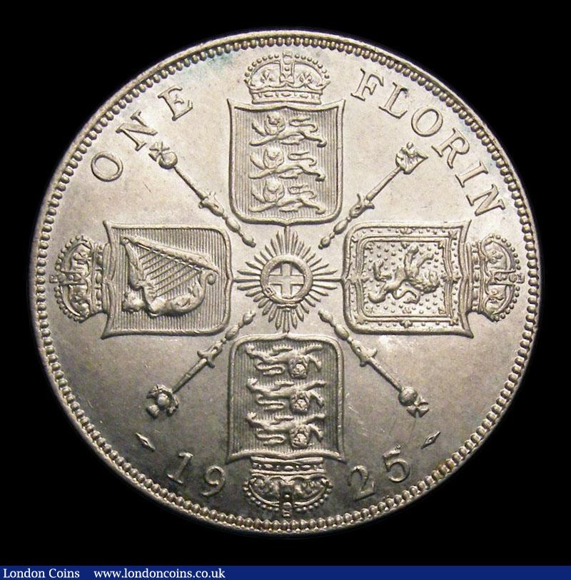 London Coins : A151 : Lot 1569 : Florin 1925 ESC 944, CGS type FL.G5.1925.01, EF with a subtle tone, slabbed and graded CGS 60