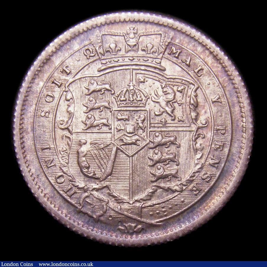 London Coins : A151 : Lot 1589 : Shilling 1817 IIONI (unbarred H) error, CGS type SH.G3.1817.03, Choice UNC with golden tone, slabbed...