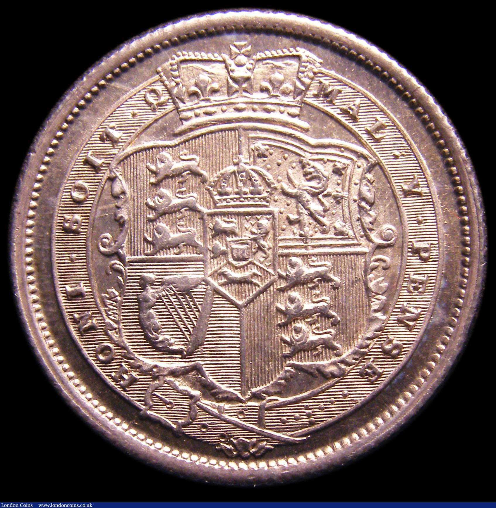 London Coins : A151 : Lot 1590 : Shilling 1819 9 over 8 ESC 1235A, CGS type SH.G3,1819.03, UNC and attractively toned, slabbed and gr...