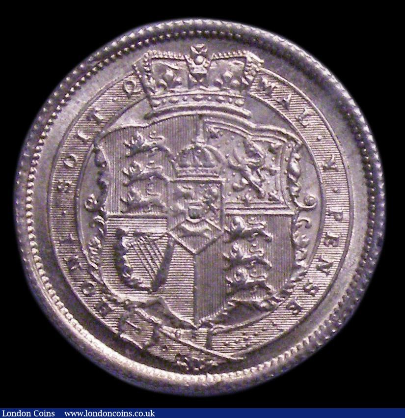 London Coins : A151 : Lot 1593 : Shilling 1820 ESC 1236, CGS type SH.G3.1820.01, UNC and lustrous, slabbed and graded CGS 82, the sec...