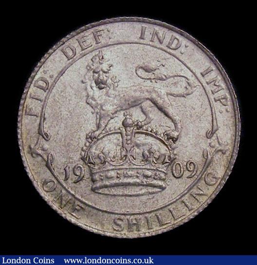 London Coins : A151 : Lot 1646 : Shilling 1909 ESC 1418, CGS type SH.E7.1909.01, About UNC and attractively toned, slabbed and graded...