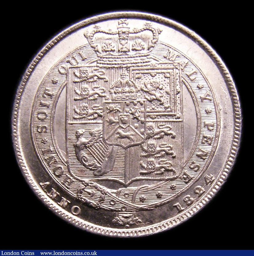 London Coins : A151 : Lot 1685 : Sixpence 1824 ESC 1657 CGS type SP.G4.1824.01, Choice UNC and lustrous, slabbed and graded CGS 82