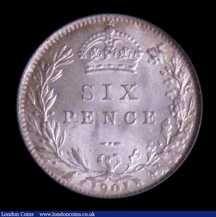 London Coins : A151 : Lot 1726 : Sixpence 1901 ESC 1771, CGS type SP.V1.1901.01 Choice UNC with a gold and olive tone, slabbed and gr...