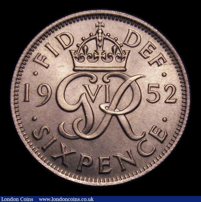 London Coins : A151 : Lot 1757 : Sixpence 1952 ESC 1838F, CGS type SP.G6.1952.01, Choice UNC, slabbed and graded CGS 85, the second f...