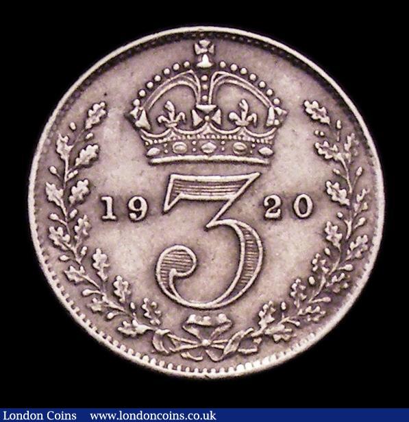 London Coins : A151 : Lot 3175 : Threepence 1920 Davies 1934A this new obv. 5 appears to be a companion to the lower relief Halfcrown...