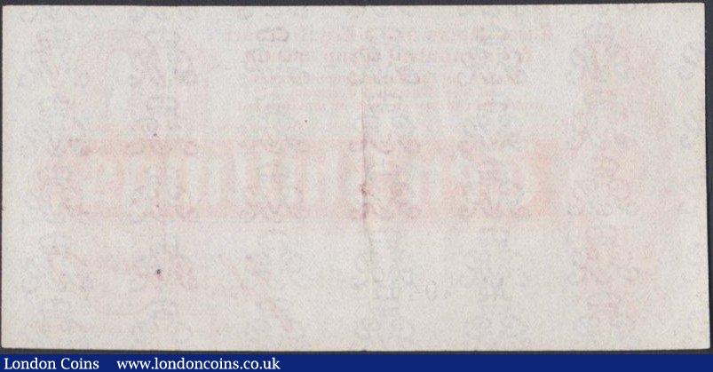 London Coins : A151 : Lot 70 : Ten shillings Bradbury T9 issued 1914 series A/14 046727, Pick346, lightly cleaned & pressed GVF...