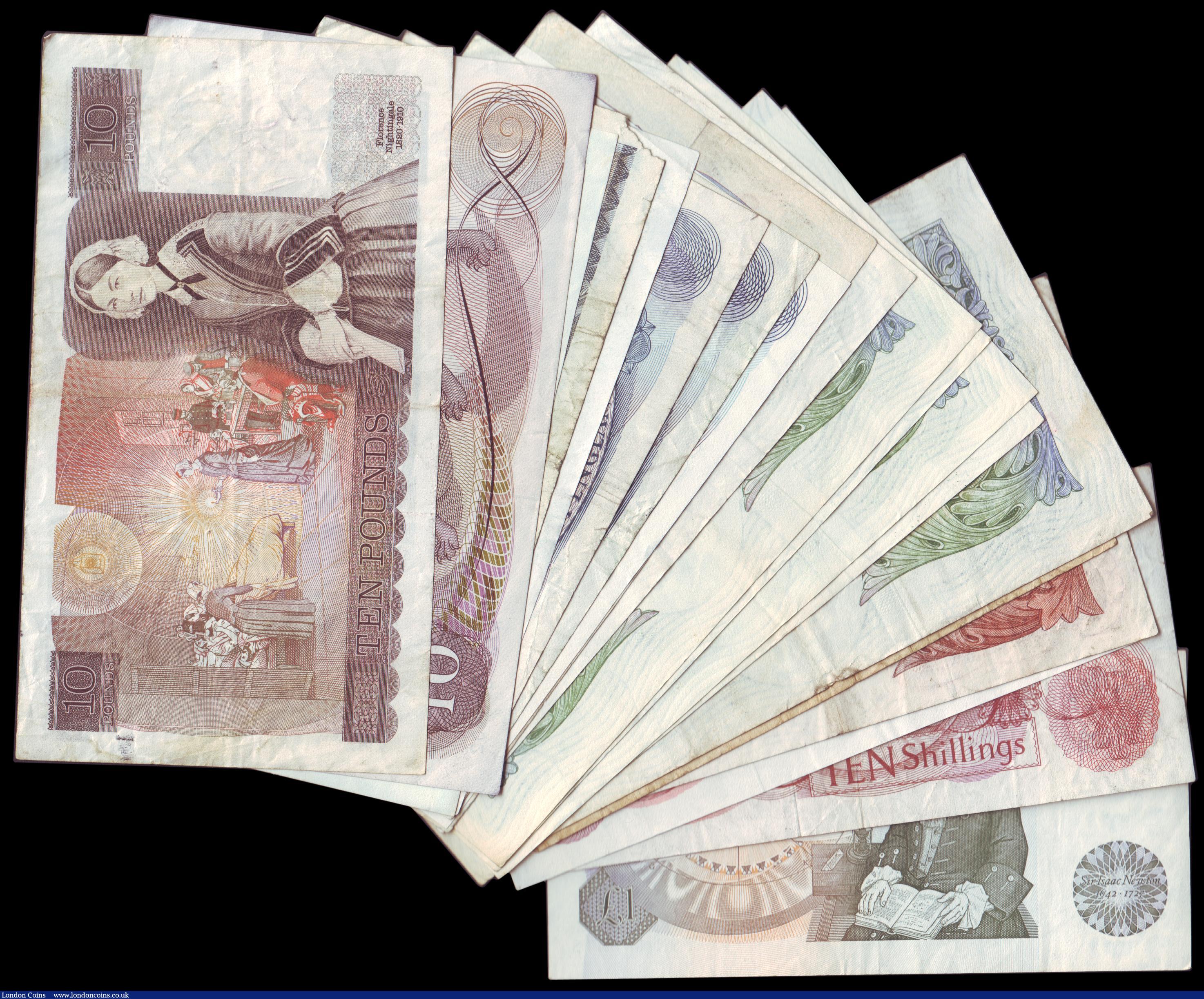 London Coins : A151 : Lot 72 : Bank of England (20) face value £60, Peppiatt to Page, includes assorted 10 shillings, £...