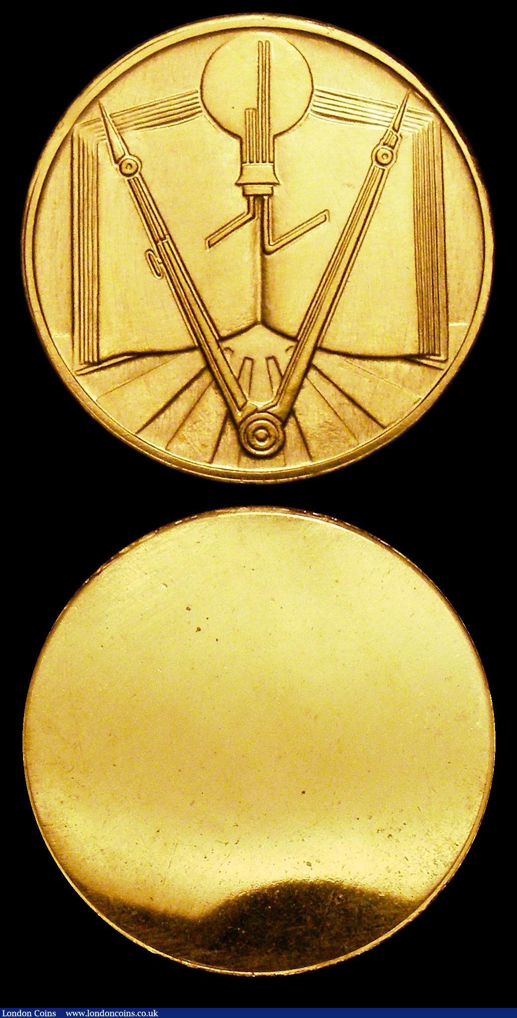 London Coins : A151 : Lot 852 : Algeria 50 Centimes 1973 Obverse and Reverse uniface trial pair, design as KM#102, struck in gold 10...