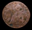 London Coins : A151 : Lot 2326 : Farthing 1699 Date in Legend GVLIELMV . Error, unlisted by Peck, VG with some spots, comes with old ...