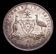 London Coins : A151 : Lot 893 : Australia Florin 1917M KM#27 EF/GEF with some edge nicks