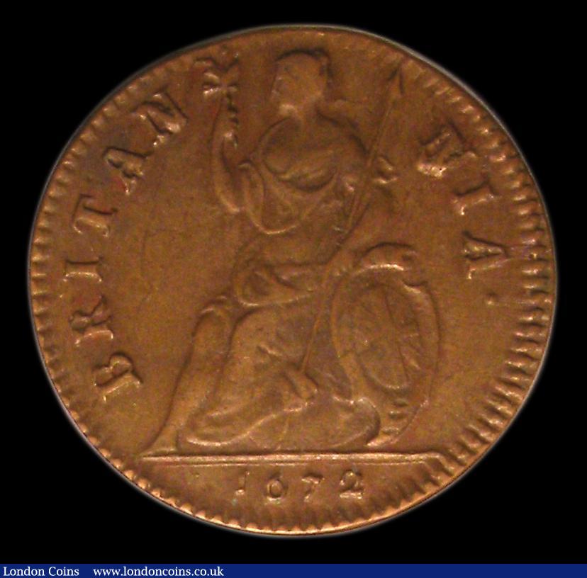 London Coins : A152 : Lot 2068 : Farthing 1672 Peck 519 EF, slabbed and graded CGS 60, Ex-London Coins Auction A151 6/12/2015 Lot 230...