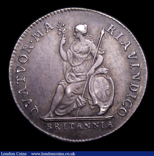 London Coins : A152 : Lot 2073 : Farthing 1676 Pattern in Silver, bust with long hair, Struck on a large 26mm diameter flan, Peck *49...