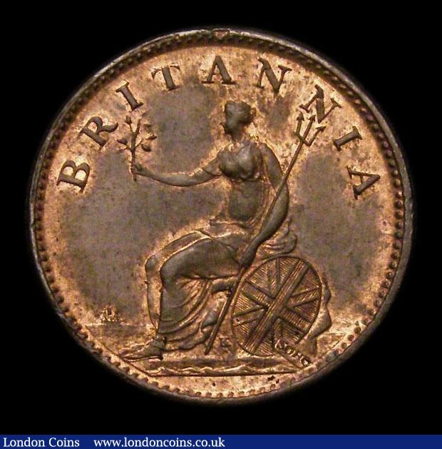 London Coins : A152 : Lot 2147 : Farthing 1807 Peck 1399 UNC with around 20% lustre, slabbed and graded CGS 80