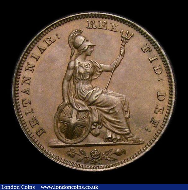 London Coins : A152 : Lot 2166 : Farthing 1826 Second Issue 6 in date high and tilted back, CGS Variety 07, Toned UNC, slabbed and gr...