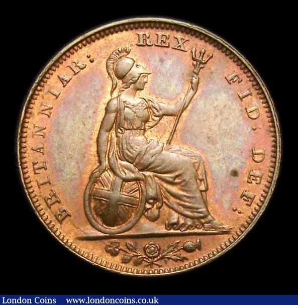 London Coins : A152 : Lot 2169 : Farthing 1826 Second Issue, Roman 1 in date CGS Variety 6, UNC with traces of lustre, slabbed and gr...