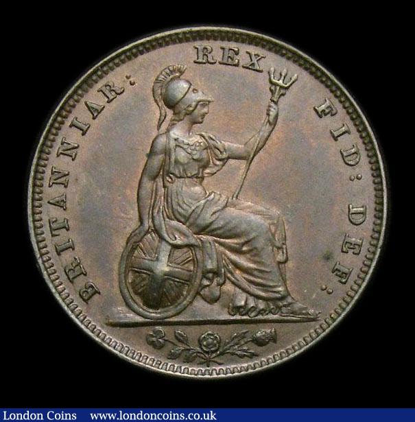 London Coins : A152 : Lot 2171 : Farthing 1828 Peck 1443 About UNC and toned, slabbed and graded CGS 78, Ex-Croydon Coin Auction 209,...