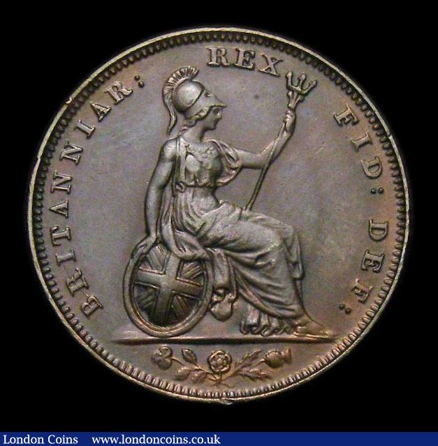London Coins : A152 : Lot 2174 : Farthing 1829 9 over low 9 in date, EF toned, slabbed and graded CGS 60, Ex-Croydon Coin Auction 226...