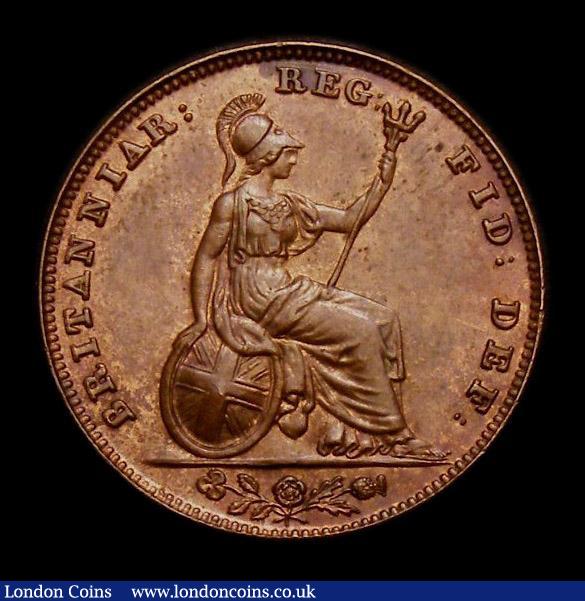 London Coins : A152 : Lot 2191 : Farthing 1840 B of BRIT has no top serif, CGS Variety 04 UNC and lustrous, slabbed and graded CGS 82...