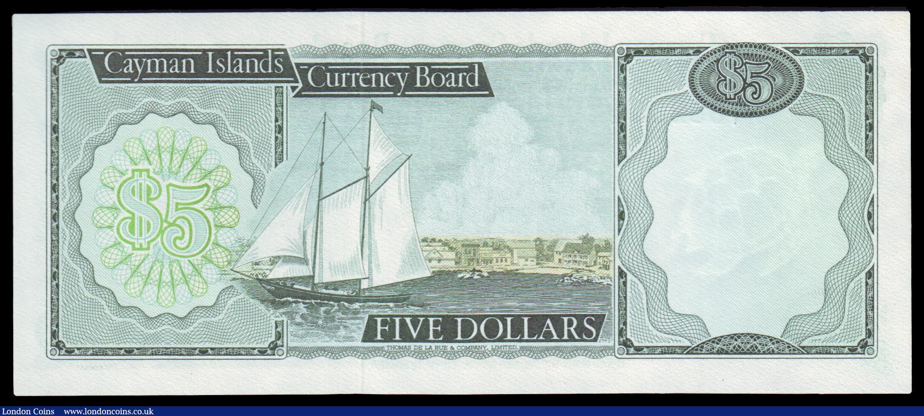 London Coins : A152 : Lot 220 : Cayman Islands Five Dollars 1971 Pick 2 A/1 082384 UNC