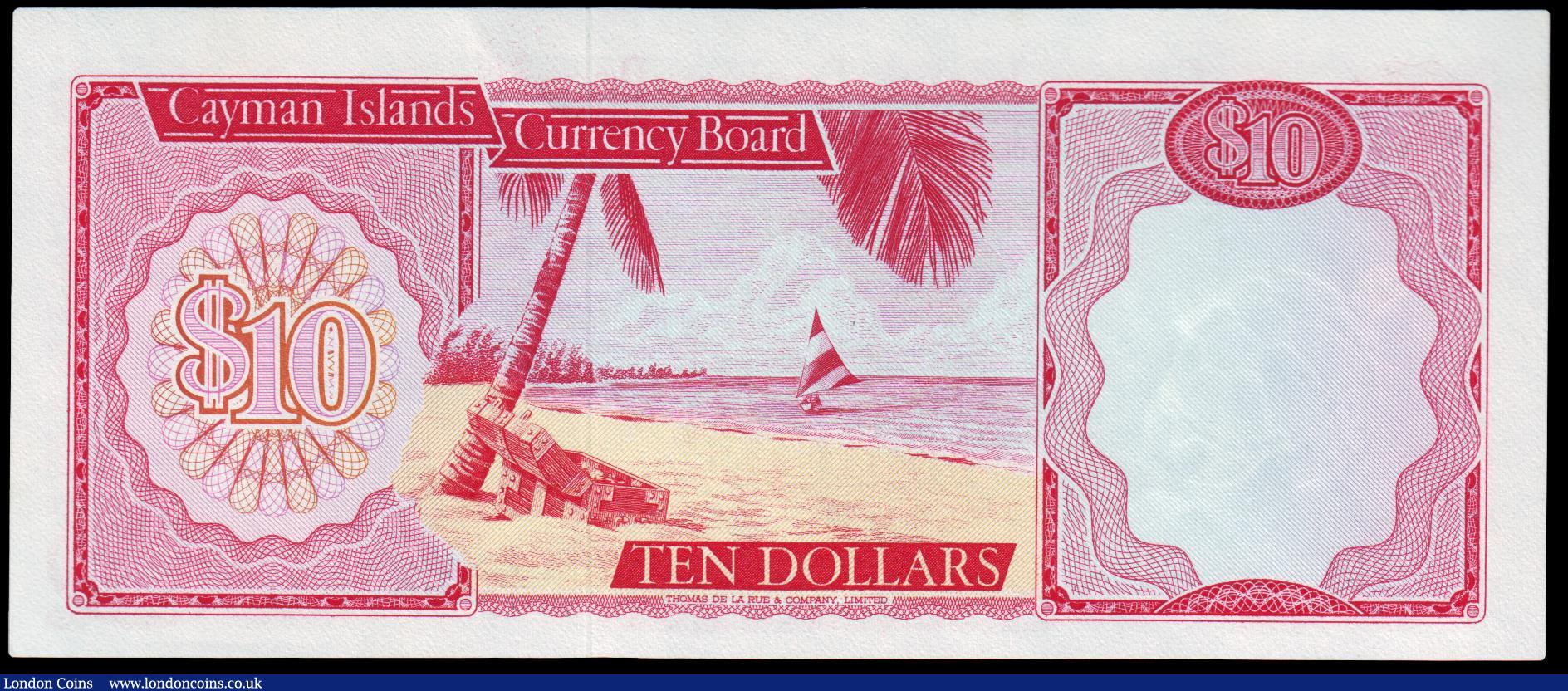 London Coins : A152 : Lot 222 : Cayman Islands Ten Dollars 1971 Pick 3 A/1 104863 About UNC with  small crease at the top