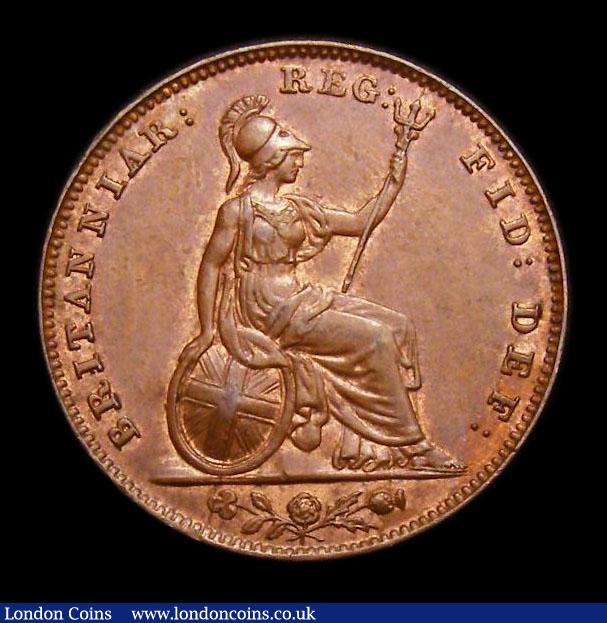 London Coins : A152 : Lot 2248 : Farthing 1858 Small date, CGS Variety 02, EF with traces of lustre, slabbed and graded CGS 60, Ex-Cr...