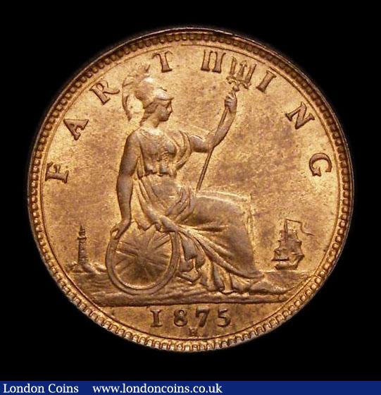 London Coins : A152 : Lot 2278 : Farthing 1875H 4 Berries REG, CGS Variety 06, UNC with lustre, slabbed and graded CGS 82
