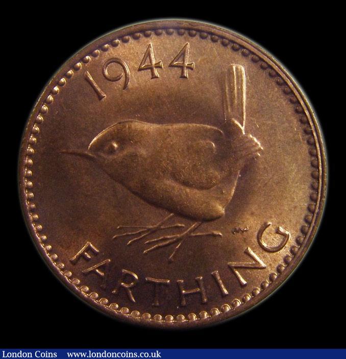 London Coins : A152 : Lot 2301 : Farthing 1944 Freeman 642 dies 1+A Choice UNC, slabbed and graded CGS 90, very few currency coins ac...
