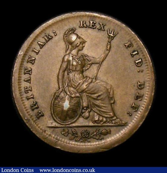 London Coins : A152 : Lot 2342 : Mint Error - Mis-Strike Farthing 1835 Reverse A, struck without  a collar, GVF slabbed and graded CG...