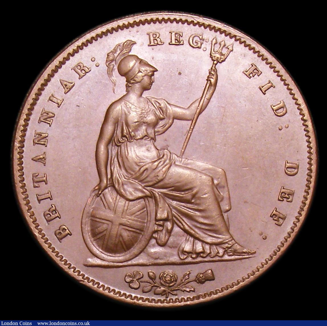 London Coins : A152 : Lot 2345 : Penny 1845 Peck 1489 EF/NEF with some light contact marks, Ex-Croydon Coin Auction 5/9/2000 hammer p...