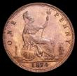 London Coins : A152 : Lot 2418 : Penny 1874 Freeman 78 dies 8+H AU/GEF with traces of lustre, Rare, Ex-KB Coins 9/9/2000 £375