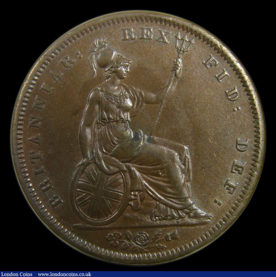London Coins : A152 : Lot 3098 : Penny 1826 Reverse C Peck 1427 UNC and attractively toned, slabbed and graded CGS 80, Ex-Andrew Wayn...
