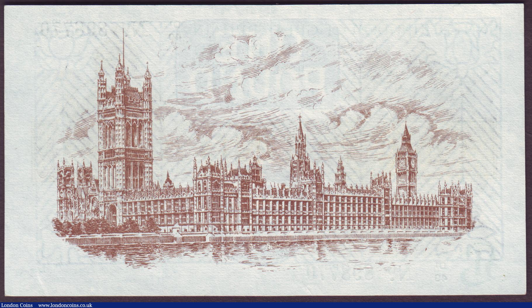 London Coins : A152 : Lot 74 : One pound Warren Fisher T31 issued 1923 series D1/49 898770, Pick359a, lightly pressed GVF to EF