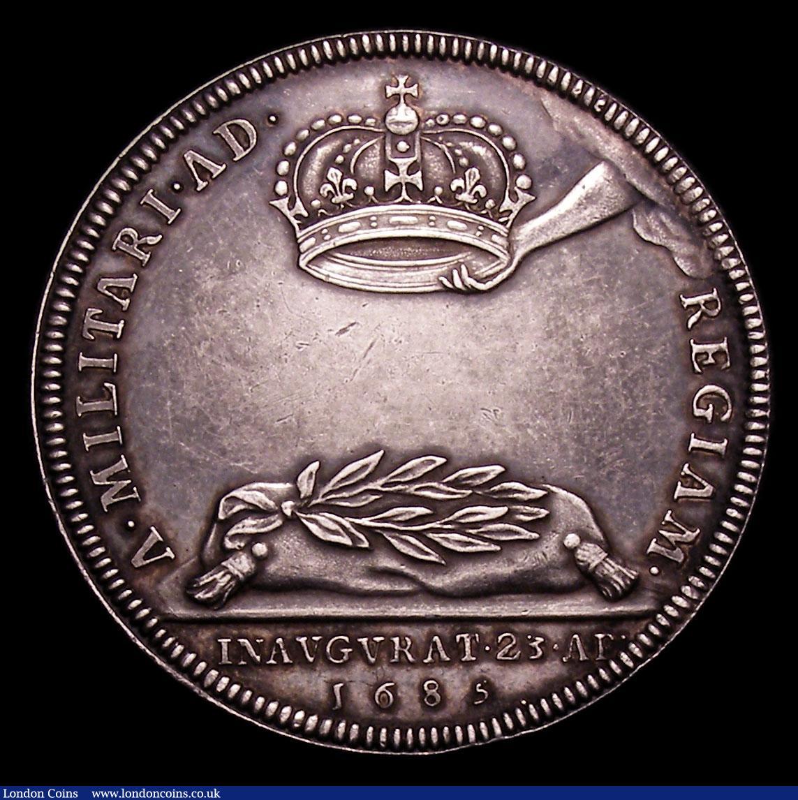 London Coins : A152 : Lot 785 : Coronation of James II 1685 34mm diameter in silver by J.Roettier Eimer 273 The official Coronation ...