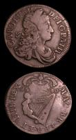 London Coins : A152 : Lot 1229 : Ireland Halfpennies (2) 1680 near Fine and 1760 VF