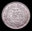 London Coins : A152 : Lot 1269 : Netherlands 25 Cents 1945P Acorn Privy Mark KM#164 (2) EF - Unc a rare date, despite the mintage of ...