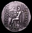 London Coins : A152 : Lot 1910 : Macedonia, Alexander the Great posthumous issue Tetradrachm of Odessa (struck 125-470BC)  Rev. Zeus ...