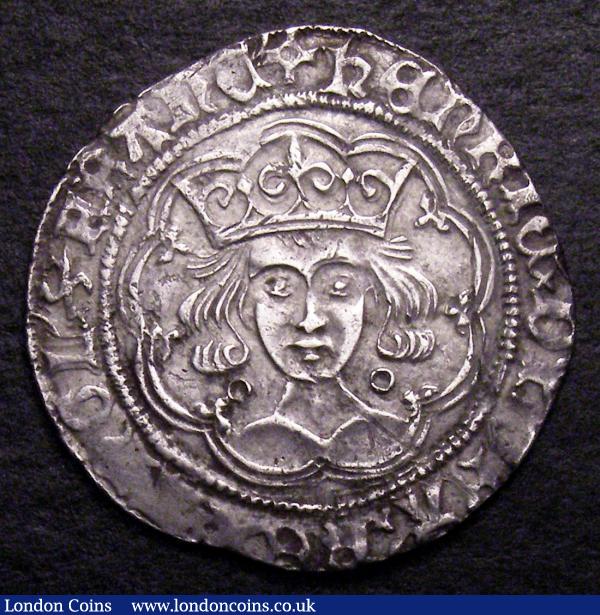 Groat Henry VI Calais Mint mule Obverse Annulet type, Reverse Rosette-Mascle type, the inner legend rotated 90 degrees ie SIE under POSVI, VF and pleasing, Ex-I.Buck collection Lot 134 (part) : Hammered Coins : Auction 153 : Lot 1916