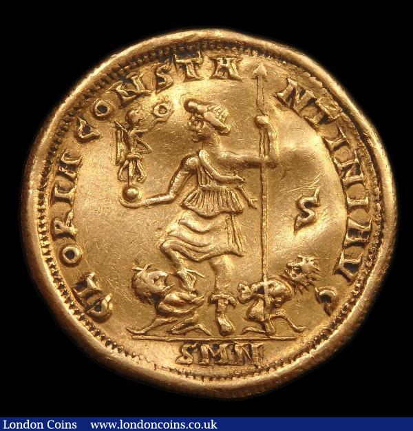 London Coins : A153 : Lot 1864 : Modern copy of a Medallion of Constantine I, 1 1/2 solidi, Nicomedia.  C,328-329 AD.  Obv; Diademed ...