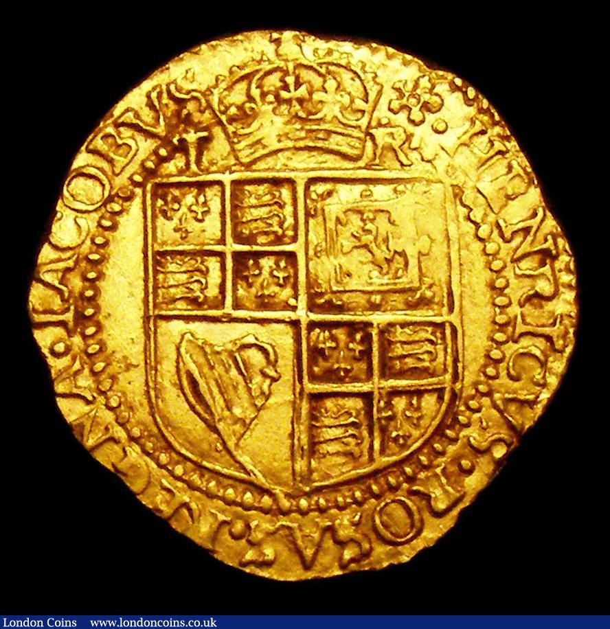 London Coins : A153 : Lot 1886 : Britain Crown James I Third Bust S.2625 mintmark Cinquefoil, VF or better the portrait nearer EF, th...