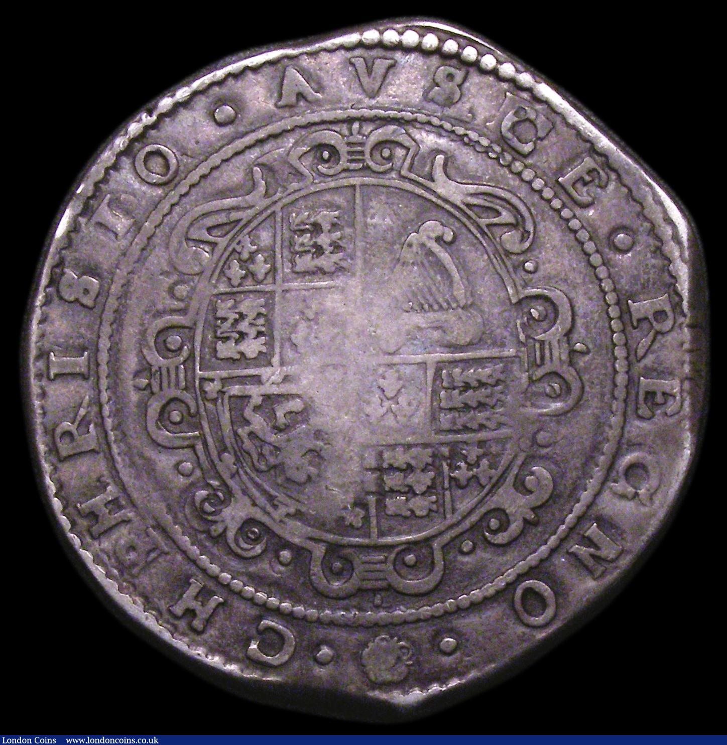 London Coins : A153 : Lot 1891 : Crown Charles I Truro Mint (1642-1643) S.3045 mintmark Rose About Fine/Fine on a large flan 