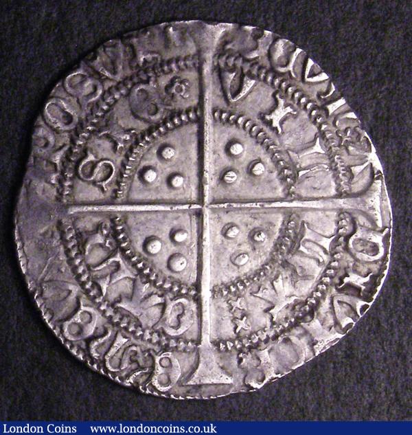 Groat Henry VI Calais Mint mule Obverse Annulet type, Reverse Rosette-Mascle type, the inner legend rotated 90 degrees ie SIE under POSVI, VF and pleasing, Ex-I.Buck collection Lot 134 (part) : Hammered Coins : Auction 153 : Lot 1916