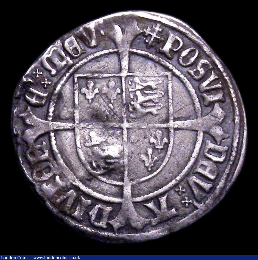 London Coins : A153 : Lot 1920 : Groat Henry VII Tentative Issue HENRIC VII legend S.2254 mintmark Cross Crosslet Fine for wear with ...