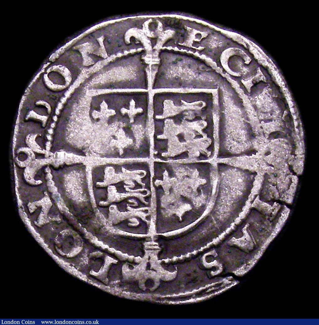 London Coins : A153 : Lot 1922 : Groat Henry VIII Posthumous issue in base silver, Southwark Mint, S.2404 mintmark E with crescents i...