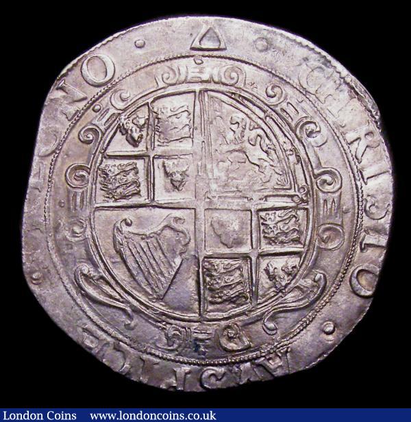 Halfcrown Charles I Group III, Third Horseman, type 3a2 rough ground under horse S.2776 mintmark Triangle, Good Fine with some flan stress on the obverse : Hammered Coins : Auction 153 : Lot 1930