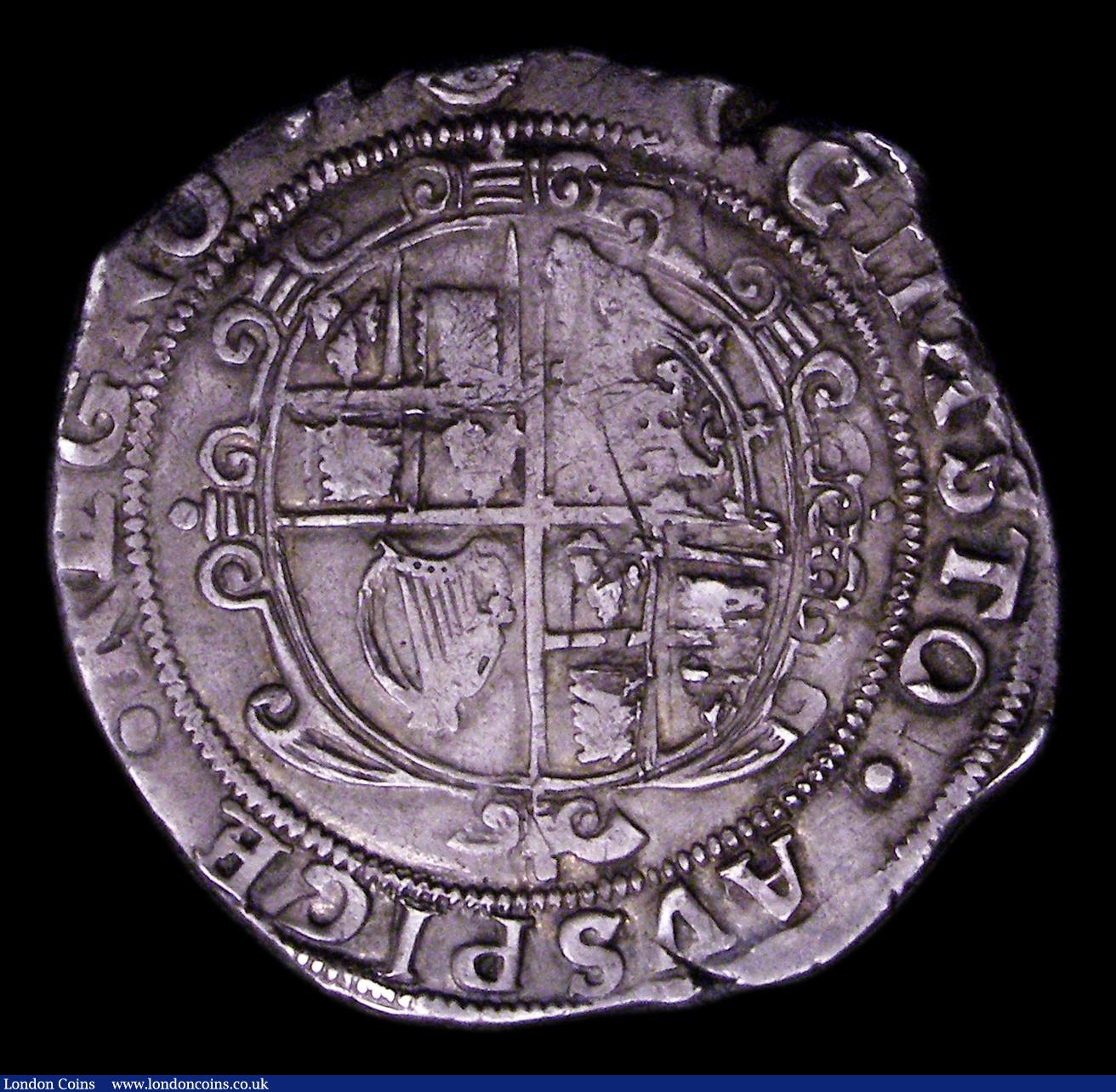 London Coins : A153 : Lot 1932 : Halfcrown Charles I Tower Mint under Parliament S.2778 mintmark Eye VF or better with a couple of fl...