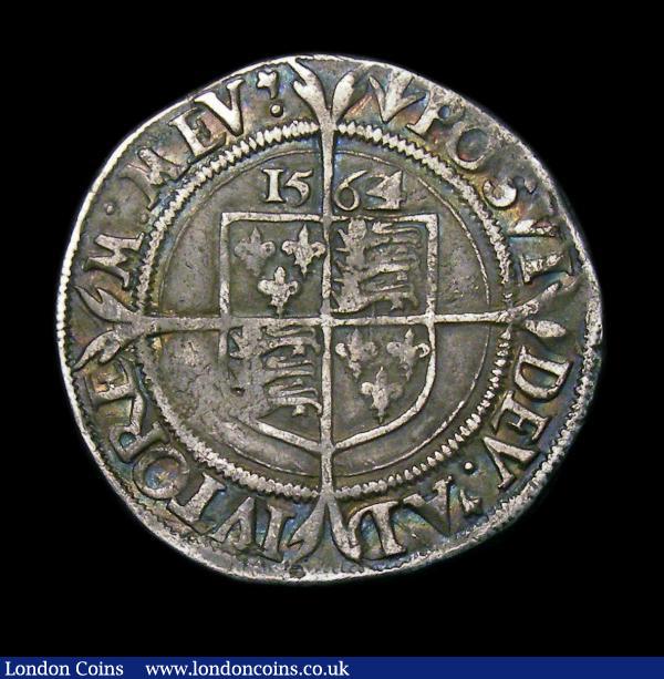 Sixpence Elizabeth I 1564 4 over 2 Very large bust 3E, S.2561B mintmark Pheon VF and evenly toned, very sought after in better grades, Ex-R.Shuttlewood, comes with three old tickets : Hammered Coins : Auction 153 : Lot 2013
