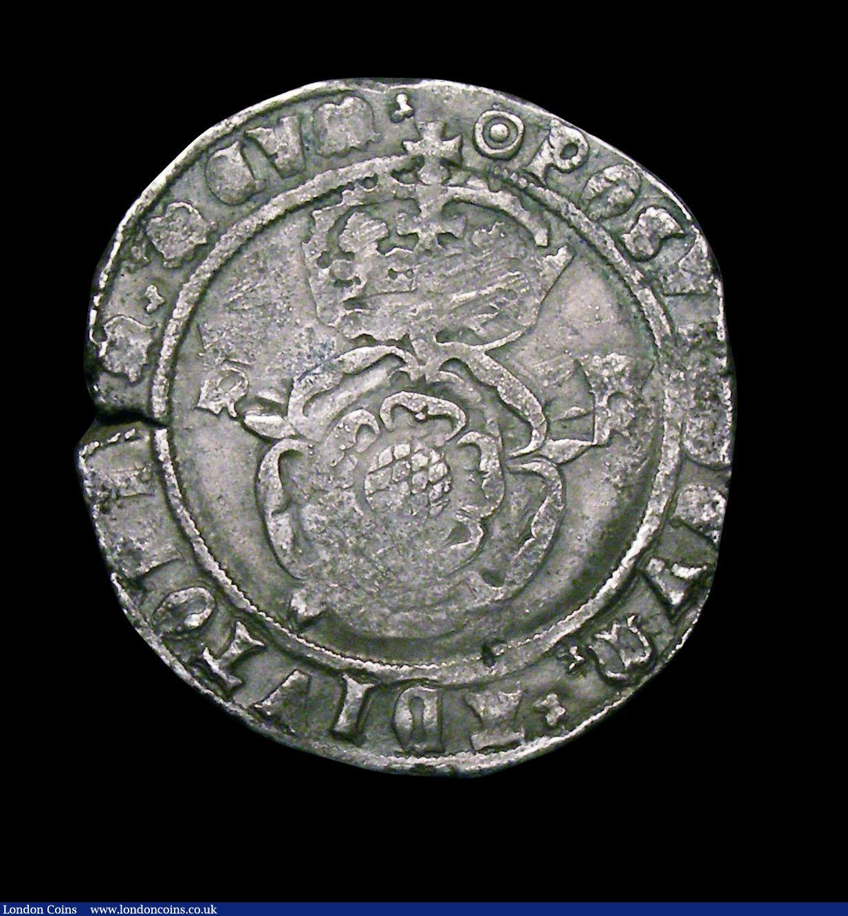 London Coins : A153 : Lot 2026 : Testoon Henry VIII Third Coinage S.2365 mintmark Pellet in annulet both sides VF or near so with goo...