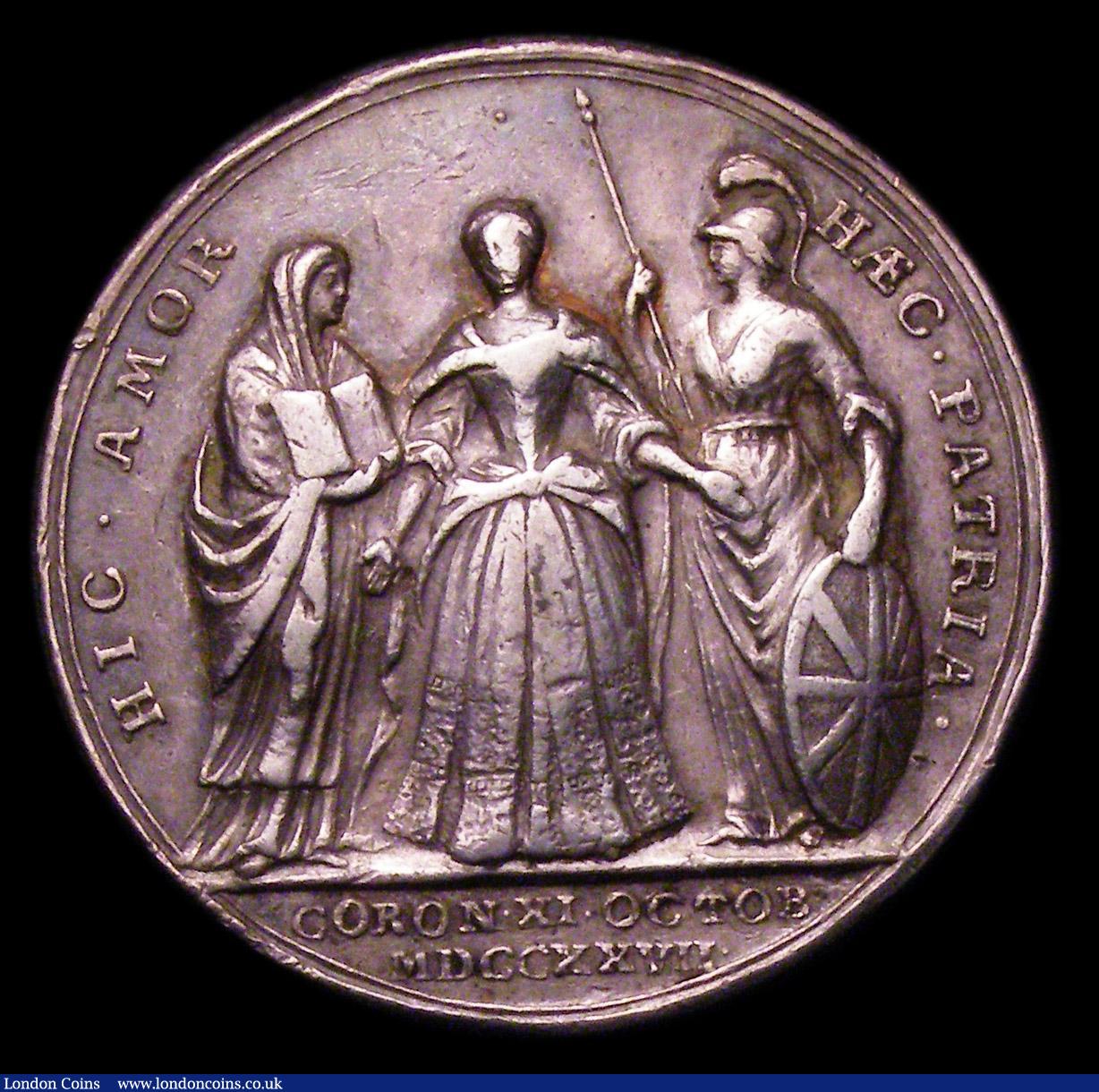London Coins : A153 : Lot 2047 : Coronation of Caroline 1727 34mm in Silver Eimer 512 the official Coronation issue Obv. Bust Left CA...